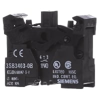 Image of 3SB3403-0B - Auxiliary contact block 1 NO/0 NC 3SB3403-0B