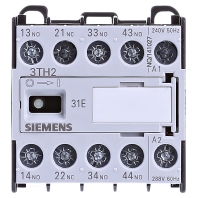 Image of 3TH2031-0AU0 - Auxiliary relay 240VAC 0VDC 1NC/ 3 NO 3TH2031-0AU0