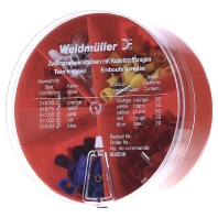 Image of WeidmÃ¼ller 9025390000 Dubbel-adereindhulzen-assortiment 0.5 mmÂ² 2.5 mmÂ² Oranje, Wit, Geel, Rood, Blauw 220 stuks