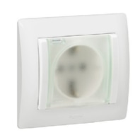 771027 - Galea (SK) socket outlet, child protection, hinged lid, fire