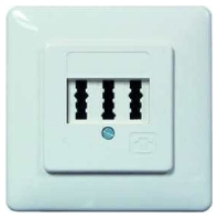 05300525 - Telephone socket UP 3x6NFN rw without cover PTAE, 05300525 - Promotional item