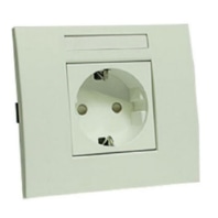 05104355 - Socket unit PBRSE1RW pure white 1-gang for PBR70