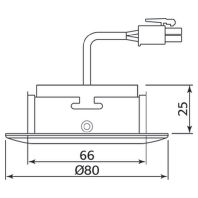 1856806323 - LED recessed ceiling spotlight 5068 ECO Flat IP44 8W sw-ma 3000K 38°, 1856806323 - Promotional item