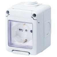 GW27842 - Surface-mounted housing system socket 2P+PE 16A Ita/DE IP55, GW27842 - Promotional item