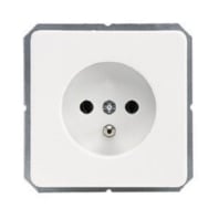 215504 - Socket insert center protection. 16A pure white 215504