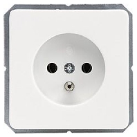 205504 - Socket outlet earthing pin cream white, 205504 - Promotional item