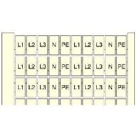 RC610-L1-2-3-N-PE - Label for terminal block 6mm white RC610-L1-2-3-N-PE