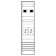 EZ17120 - Meter panel 2 kWh-meters 0 rows EZ17120