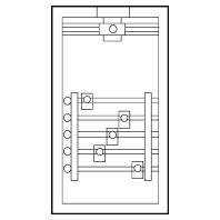 GAG136N - Cable entry cabinet 5-poles GAG136N