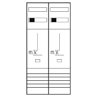 Z27120 - Meter panel 2 kWh-meters 0 rows Z27120