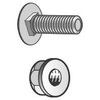 BTRCC 6x20 DC (100 Stück) - Carriage bolt M6x20mm BTRCC 6x20 DC