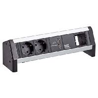 902.0243 - Socket outlet strip aluminium 902.0243