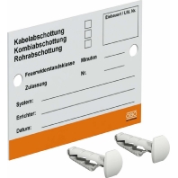 KS-S DE - Wall text plate for fire partitioning KS-S DE