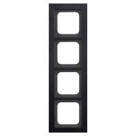 1724-275 - Frame 4-gang black 1724-275