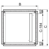 NSYEC861 - Cable screw gland plate for enclosure NSYEC861