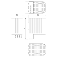 NSYCR100WU2C - Heating for cabinet 100W AC110...250V NSYCR100WU2C