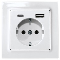 DSS55E+USBA+C-wg - Socket outlet (receptacle) DSS55E+USBA+C-wg