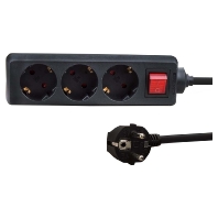 E46 - Socket outlet strip black E46