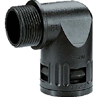 RQW1-M sw AD13,0 (10 Stück) - 90°-elbow connector for corrugated hose RQW1-M sw AD13,0