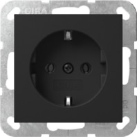 4188005 - Socket outlet protective contact black 4188005-novelty