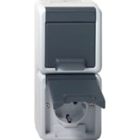 478030 - Socket outlet protective contact grey 478030-novelty