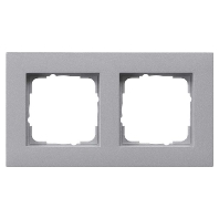 0212255 - Frame 2-gang aluminium 0212255