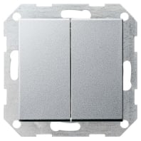 286026 - Series switch flush mounted aluminium 286026