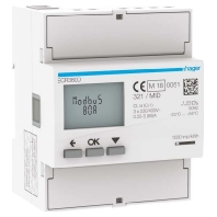 ECR380D - Direct kilowatt-hour meter 80A ECR380D