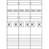 ZL3ET26 - Meter panel 6 kWh-meters 6 rows ZL3ET26