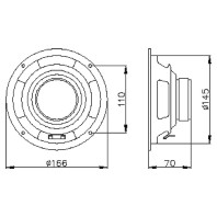 PM166-A/2-8 - 2-way Loudspeaker box 6W (music) PM166-A/2-8