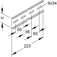 KWV 60 S - Length- and angle joint for cable tray KWV 60 S