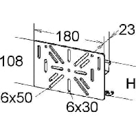 MP 50 - Mounting plate for cable support system MP 50