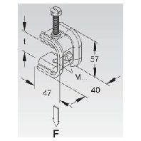 PKS M6/10-40 F (25 Stück) - Clamp piece for profile rail Steel PKS M6/10-40 F