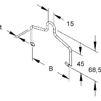 REBA 50 DV - Ceiling bracket for cable tray REBA 50 DV