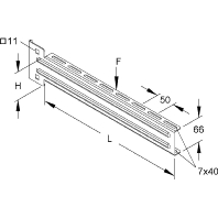 KTUM 400 - Bracket for cable support system 405mm KTUM 400