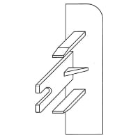 NP42156 - End piece for skirting duct 50x20mm NP42156