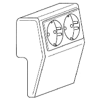 NP42844 - 2x socket outlet box for skirting duct NP42844