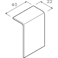 SL 200557D2 Buche - Coupler for skirting duct 55x20mm SL 200557D2 Buche