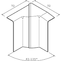 SL 200804D2 Buche - Inner elbow for baseboard wireway SL 200804D2 Buche