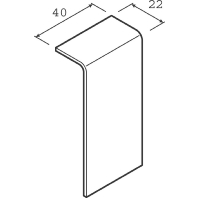 SL 200807D5 Eiche - Coupler for skirting duct 80x20mm SL 200807D5 Eiche