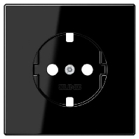 LS1520PLSW - Cover plate for Wall socket black, LS1520PLSW - Promotional item