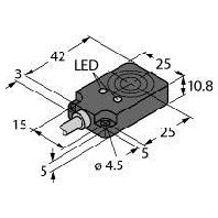 BI8U-Q10-AP6X2 - Inductive proximity switch 8mm BI8U-Q10-AP6X2