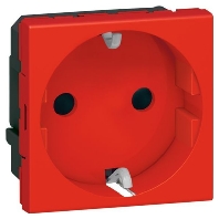 077218 - Socket SCHUKO 2-module red, 077218 - Promotional item