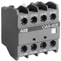 CA 5-40 E - Auxiliary contact block 4 NO/0 NC CA 5-40 E