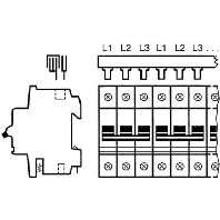 SZ-PSB23N - Phase busbar 3-p 16mm² 216mm SZ-PSB23N