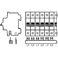 SZ-PSB 53 N - Phase busbar 2-p 10mm² 213mm SZ-PSB 53 N