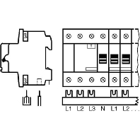 SZ-PSB 97 N - Phase busbar 4-p 10mm² 212mm SZ-PSB 97 N