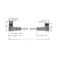 WSC-WKC5701-0.5M - Circular connector for field assembly WSC-WKC5701-0.5M