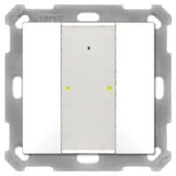 BE-TA55P2.G2 - KNX Push Button Plus 55 2-fold, White glossy finish BE-TA55P2.G2