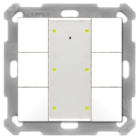 BE-TA55P6.G2 - KNX Push Button Plus 55 6-fold, White glossy finish BE-TA55P6.G2